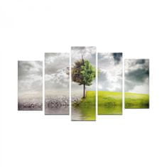 Hanah Home Vícedílný obraz A Tree By The Water 110x60 cm