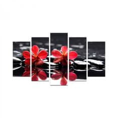 Hanah Home Vícedílný obraz Květy 110x60 cm