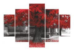 Hanah Home Vícedílný obraz Red Tree 92 x 56 cm