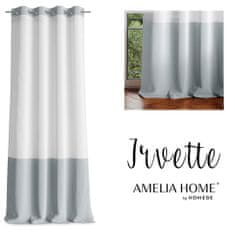 AmeliaHome Záclona Irvette stříbrná, velikost 140x250