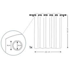 AmeliaHome Záclona Voile III ecru, velikost 250x160