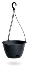 Prosperplast Závěsný květináč Ratolla Bell tmavě šedý, varianta 24,3 cm