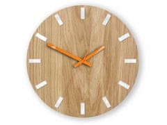 ModernClock Nástěnné hodiny Simple Oak hnědo-oranžové