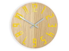 ModernClock Nástěnné hodiny Wood hnědo-žluté