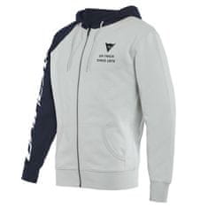 Dainese PADDOCK FULL-ZIP HOODIE pánská mikina šedá/modrá