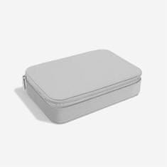 Stackers , Cestovní šperkovnice na hodinky, šperky a brýle Pebble Grey Jewellery & Accessories Box | šedá 74559