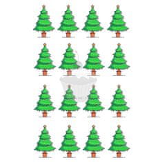 Caketools Jedlý papír "Vánoční stromky 16ks" - A4
