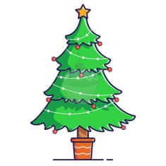 Caketools Jedlý papír "Vánoční stromek" - A4