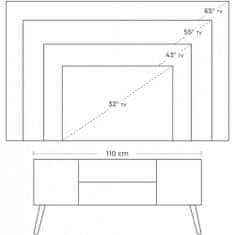 VASAGLE TV stolek VASAGLE LTV08BX