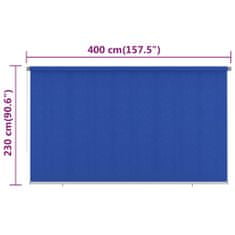 Greatstore Venkovní roleta 400 x 230 cm modrá HDPE