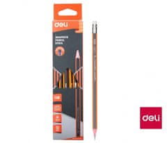 Deli stationery Tužka č.2 trojhranná s gumou DELI E37014