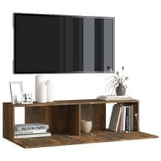 Greatstore Nástěnná TV skříňka kouřový dub 120x30x30 cm kompozitní dřevo