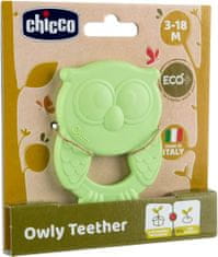 Chicco Kousátko Eco+ Sova Owly zelená 3m+