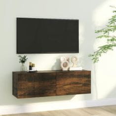 Vidaxl Nástěnná TV skříňka kouřový dub 100x30x30 cm kompozitní dřevo