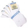 hladké jednobarevné unisex 100% bavlněné ponožky 91009 5-pack , bílá, 35-38