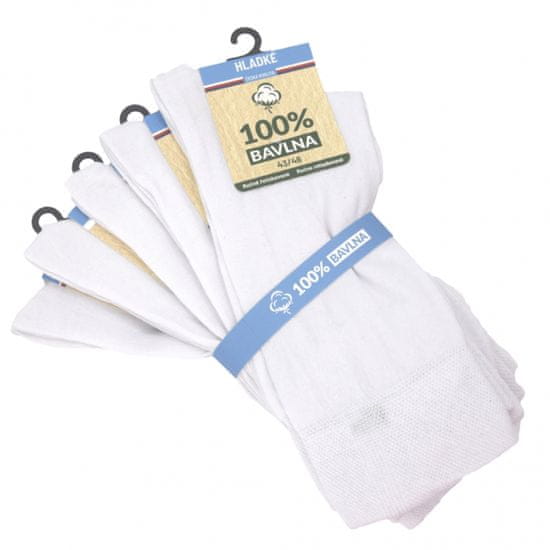 100% BAVLNA hladké jednobarevné unisex 100% bavlněné ponožky 91009 5-pack