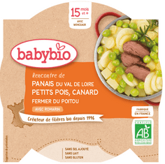 Babybio  pastinák s hráškem a farmářskou kachnou 260 g