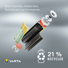 Varta Nabíjecí baterie Recycled 4 AA 2100 mAh R2U 56816101404