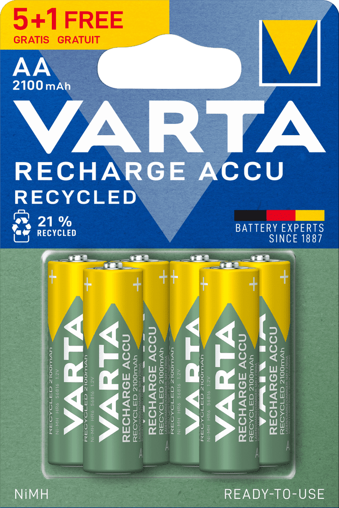 Varta Nabíjecí baterie Recycled 5+1 AA 2100 mAh R2U 56816101476