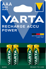 Varta Nabíjecí baterie Power 4 AAA 1000 mAh R2U 5703301404