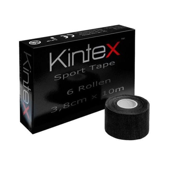 Kintex Sport Tape fixační tejp 3,8 cm x 10 m box 6 kusů - černá