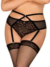 Obsessive Žhavý podvazkový pás Jagueria garter belt - Obsessive 4XL/5XL černá