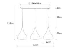 Opviq Stropní svítidlo Berceste - N-1387, Černá