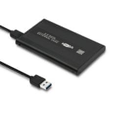 Qoltec Skříň/kapsa 2,5" SATA3 | USB 3.0 HDD/SSD černá