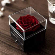 Věčná růže, květinová krabička, hologramový náhrdelník