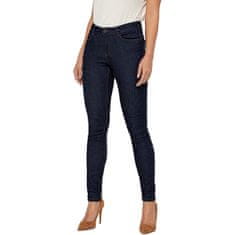 Vero Moda Dámské džíny VMSEVEN Skinny fit 10183948 Dark Blue Denim (Velikost XS/30)