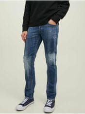 Jack&Jones Tmavě modré slim fit džíny s vyšisovaným efektem Jack & Jones Glenn 31/34