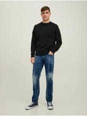 Jack&Jones Tmavě modré slim fit džíny s vyšisovaným efektem Jack & Jones Glenn 31/34