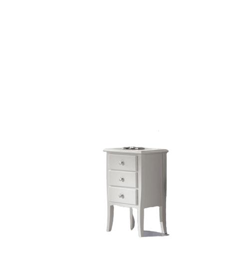 Amoletto Import Stylový noční stolek v bílé barvě