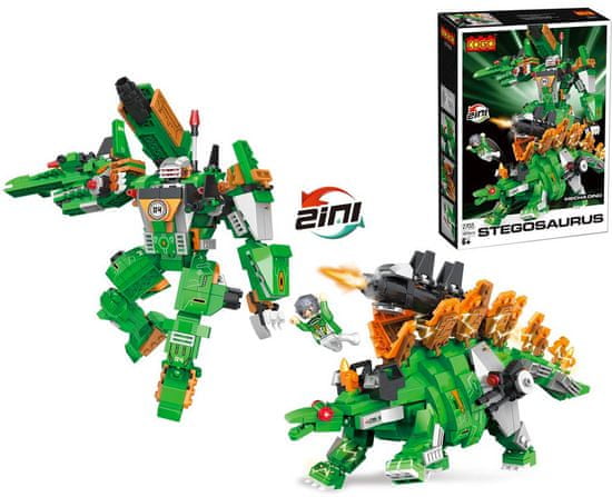 Cogo stavebnice Mecha Dino - Transformers Stegosaurus 2v1 kompatibilní 547 dílů