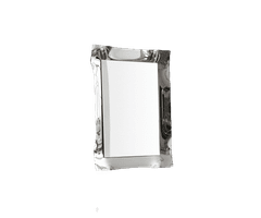 Amoletto Import Moderní zrcadlo stříbrné zvlněné