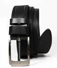 Rovicky Pánský kožený pásek se stylovým motivem drážky - 105