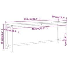 Petromila Rám pracovního stolu matně černý a červený 210 x 50 x 79 cm kov