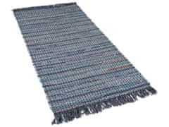 Beliani Šedý bavlněný koberec 80x150 cm BESNI