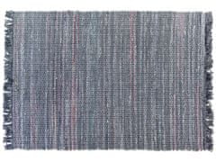 Beliani Šedý bavlněný koberec 140x200 cm BESNI