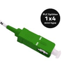 Qoltec Splitter 1x4 | SC/APC - SC/APC | G.657A | Singlemode | 0,9 mm