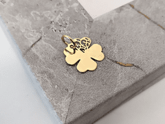 Lovrin Zlatá visačka ve tvaru jetele zdobená prolamovaným listem