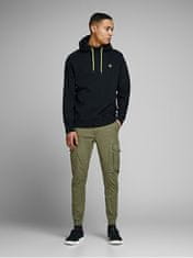 Jack&Jones Pánské kalhoty JPSTPAUL Tapered Fit 12141844 Olive Night (Velikost 31/32)