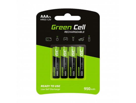 Green Cell GR03 4x AAA HR03 nabíjecí baterie 950 mAh