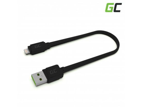 Green Cell KABGC02 GCmatte Lightning plochý rychlonabíjecí USB kabel 25 cm