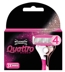 Wilkinson Sword Quattro for Women Rosegold náhradní čepele 3ks (7001143R)