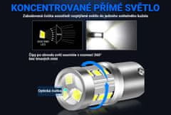 SEFIS LED žárovka PY21W BAU15S 15SMD 3,5W oranžová