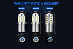 SEFIS LED žárovka P21/5W BAY15D 15SMD 3,5W bílá