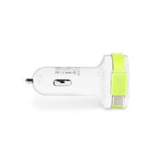 Sweex CH-024WH automobilový CL nabíjecí adaptér 6 A, 2x USB + USB-C, bílý