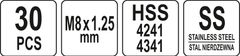 YATO Sada na opravu závitů M8 30 ks