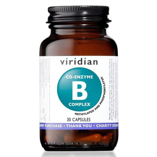 VIRIDIAN nutrition Co-enzyme B Complex, 30 kapslí